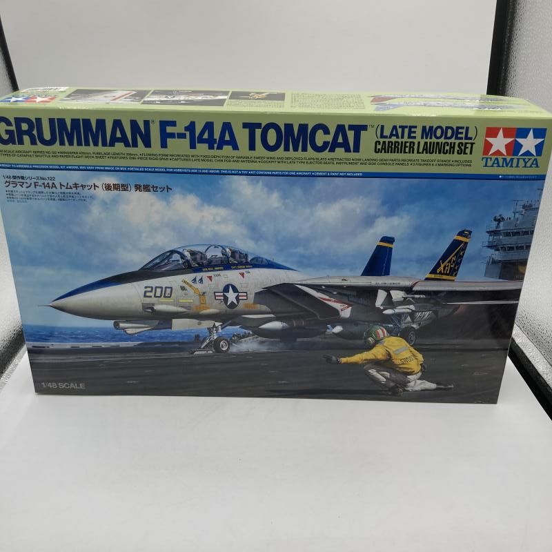 中古】ﾋｺｳｷ）61122 1/48 ｸﾞﾗﾏﾝ F-14A ﾄﾑｷｬｯﾄ(後期型) 発艦ｾｯﾄ[90
