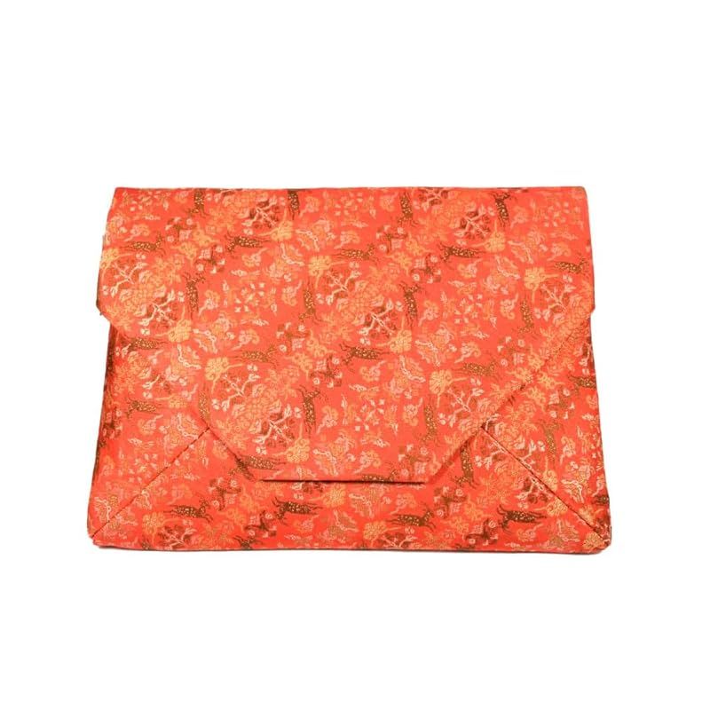 岡田園 茶道具 数寄屋袋 すきやぶくろ 茶道 和装バッグ 正絹 女性用 山羊花卉文錦 名物裂 背面ファスナー付き