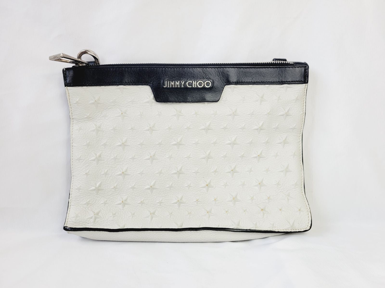 ジミーチュウ ほぼ未使用品 クラッチバッグ ゴールドボタン チェーン