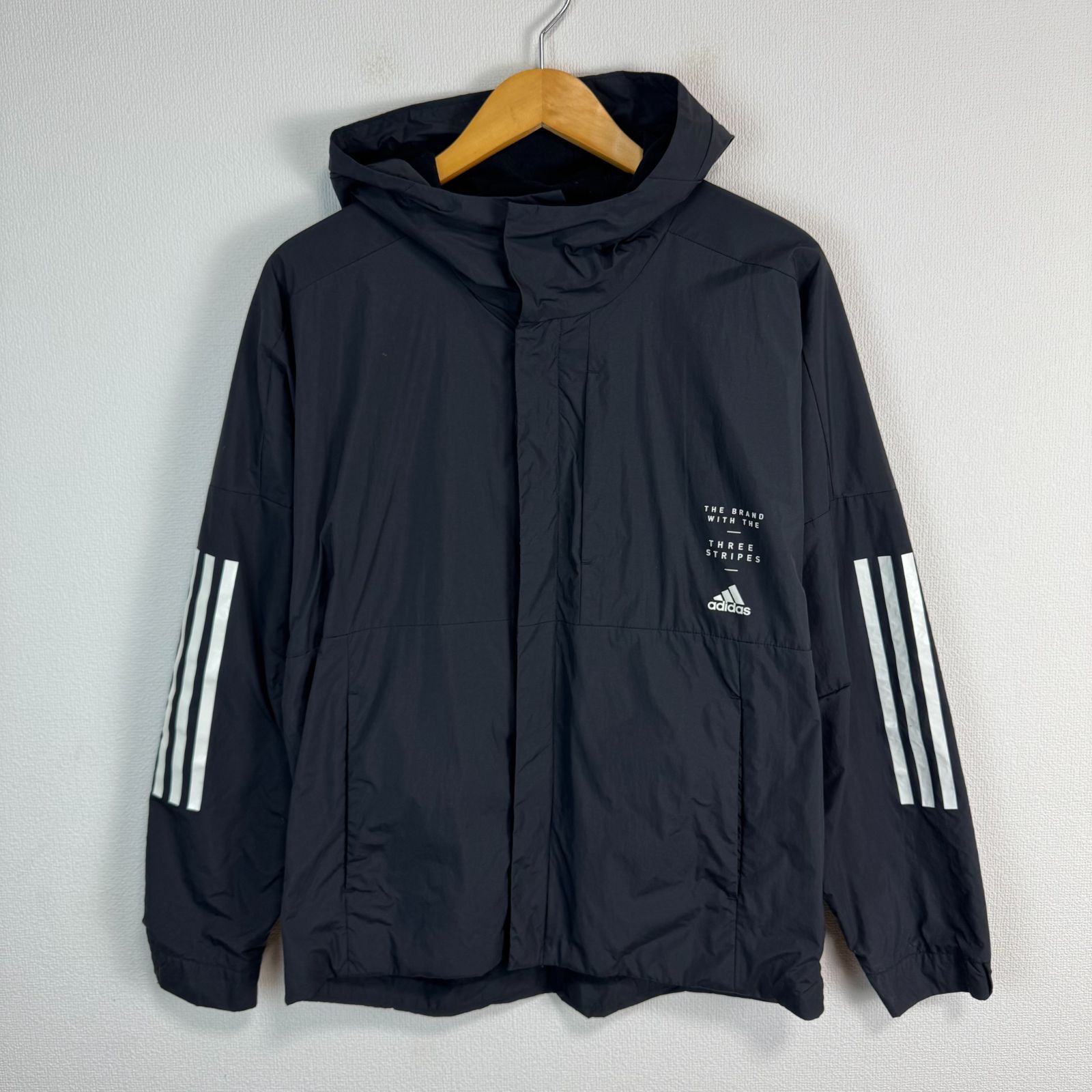 adidas アディダス ナイロンジャケット パーカー 3ストライプ ワン