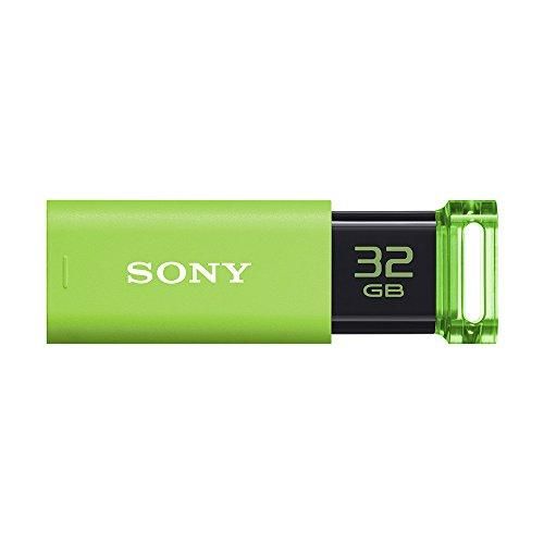 【新品・2営業日で発送】SONY ソニー USB3.0対応 ノックスライド式USBメモリー ポケットビット 32GB グリーン キャップレス(USM32GU G)