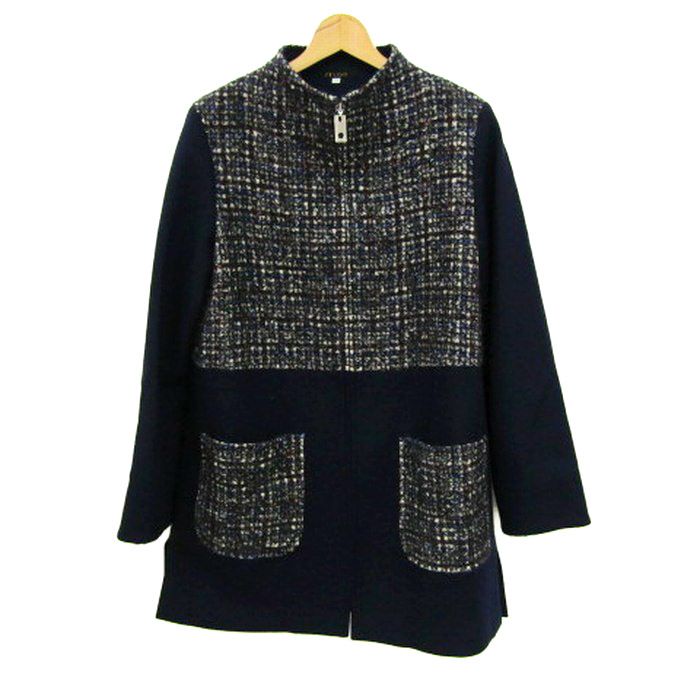 フィローザ スタンドカラーコート ツイード アウター レディース 11  