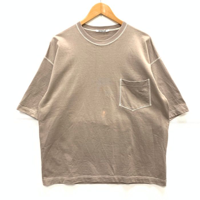 【中古品】AURALEE オーラリー 半袖Tシャツ カットソー トップス ブランド 古着 サイズ：04 カラー：ベージュ メンズ 【140-241231-gm-10-fuz】