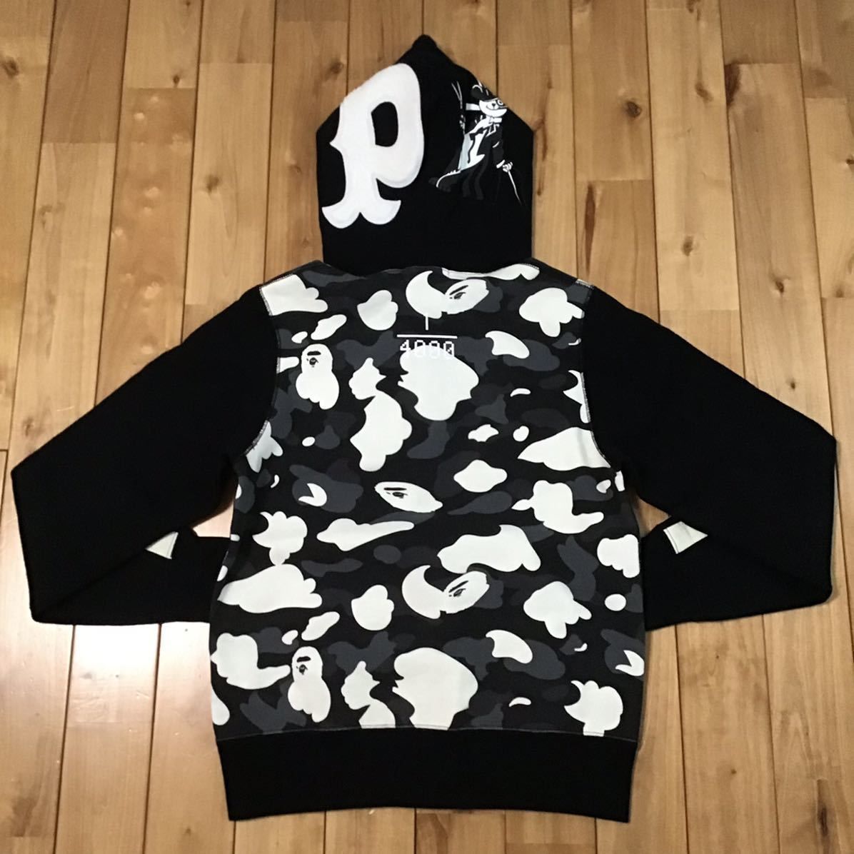 蓄光 ZOZO限定 パンダ パーカー Lサイズ a bathing ape ☆zozo限定☆ 蓄光 city camo パンダ パーカー panda full zip hoodie