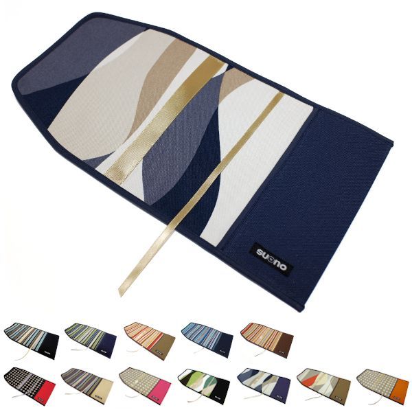 ブックカバー ハヤカワ文庫 トールサイズ (ネイビー＋ウェーブ