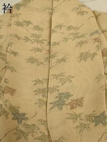 平和屋着物＊夏物　絹芭蕉　訪問着　枝松文　正絹　逸品　AABC3517jd 平和屋着物＊夏物 絹芭蕉 訪問着 枝松文 正絹 逸品 AABC3517jd