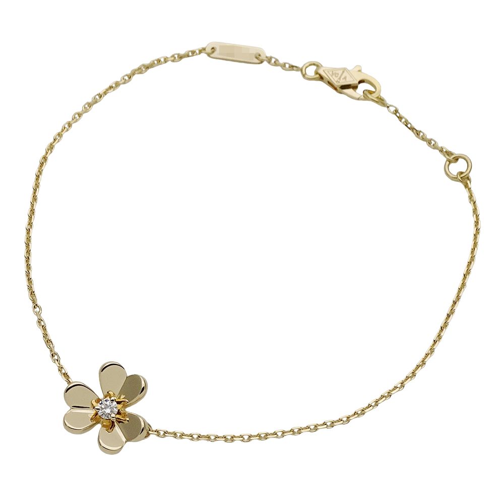 ヴァンクリーフ＆アーペル Van Cleef - Arpels ブレスレット レディース ブランド 750YG ダイヤモンド フリヴォル ミニ イエローゴールド ジュエリー 磨き済み