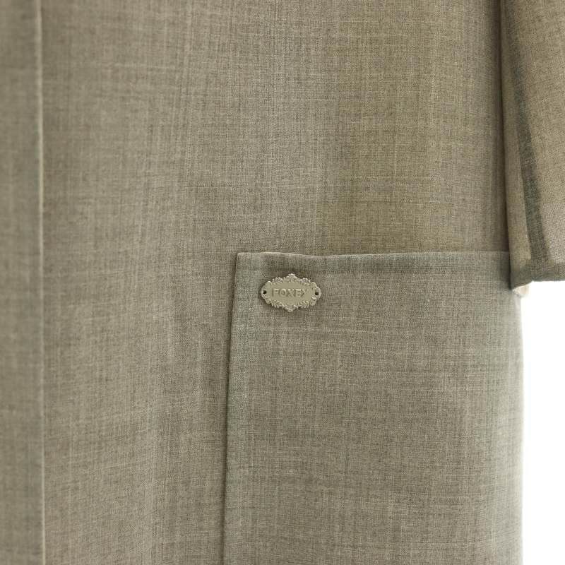 フォクシー FOXEY セレモニーコート スプリング ロング 38 グレー /AT