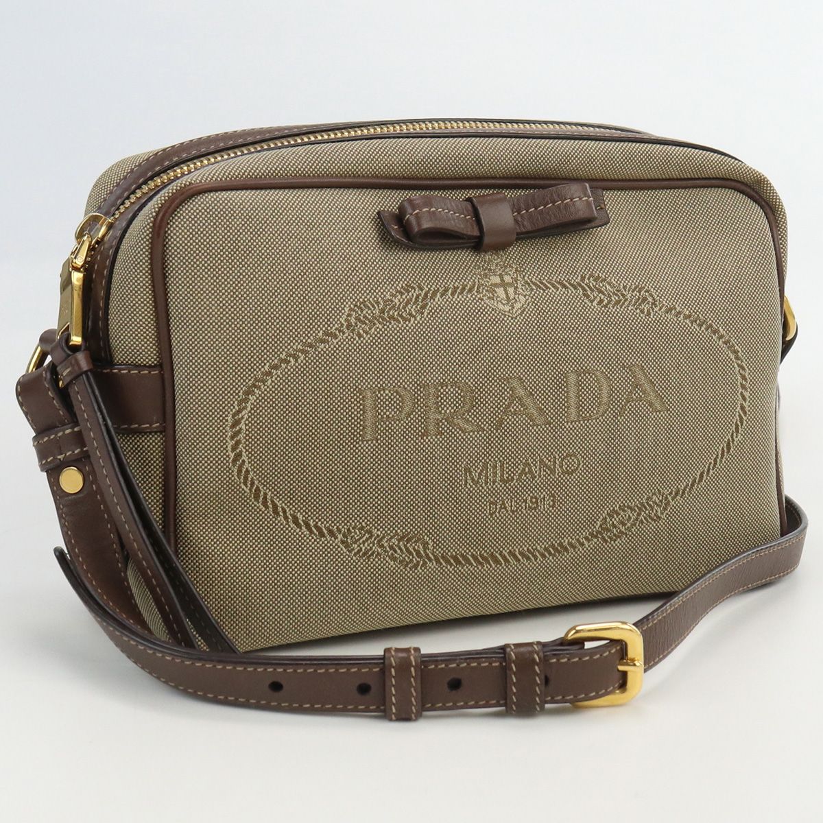 プラダ PRADA ジャガード ショルダーバッグ 【公式通販】