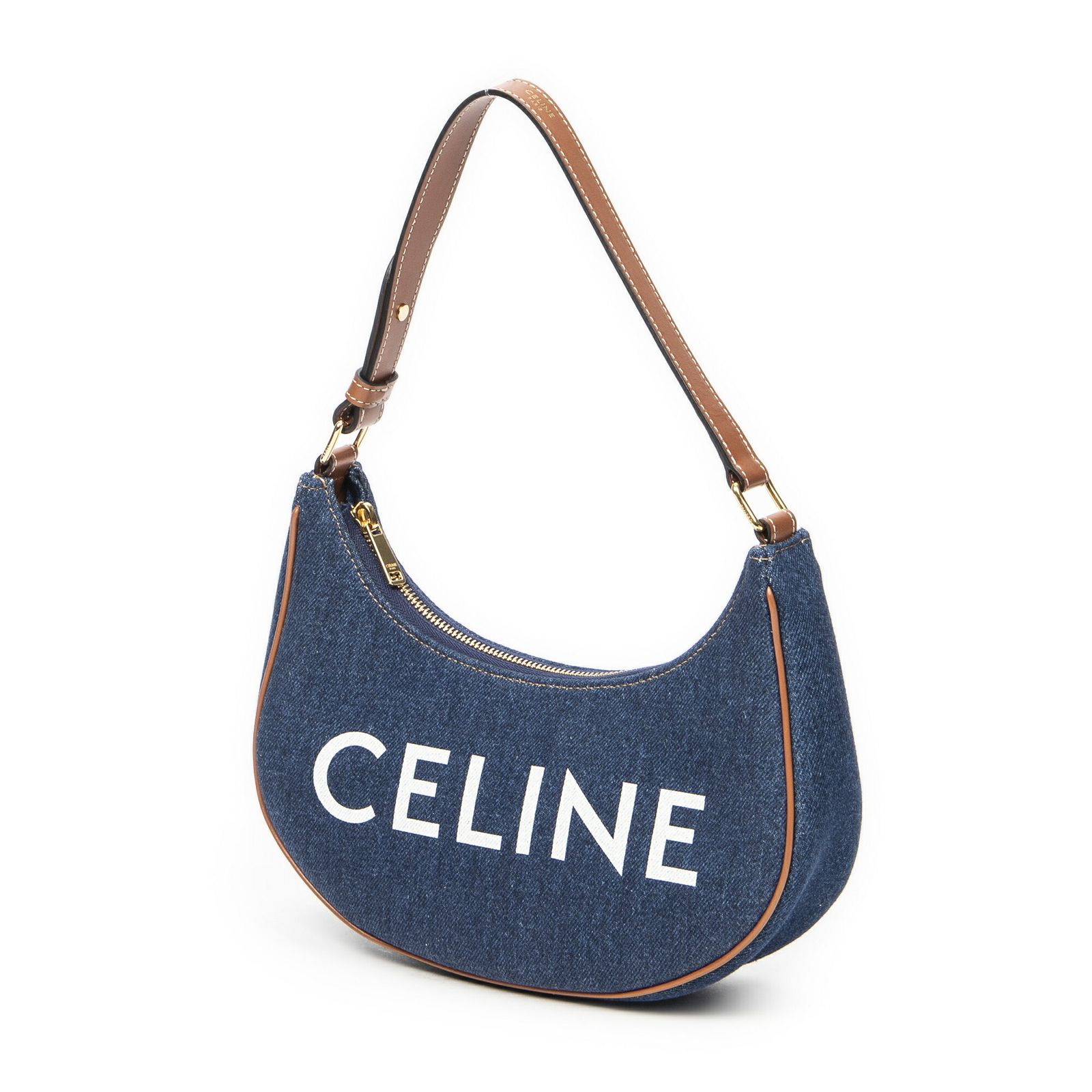 CELINE セリーヌ中アヴァ青 タンデニムキャンバスA