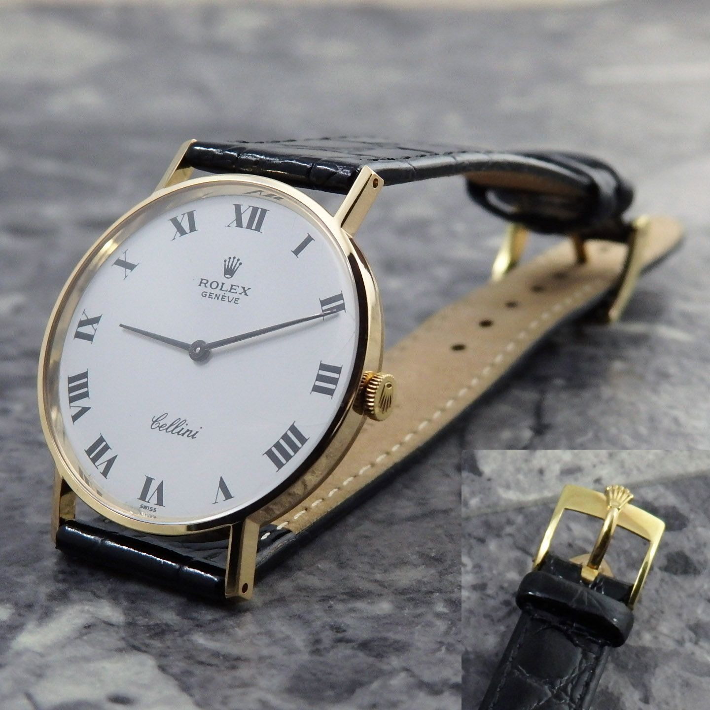 ROLEX ロレックス 金無垢18KYG 稀少アンティーク ローマン