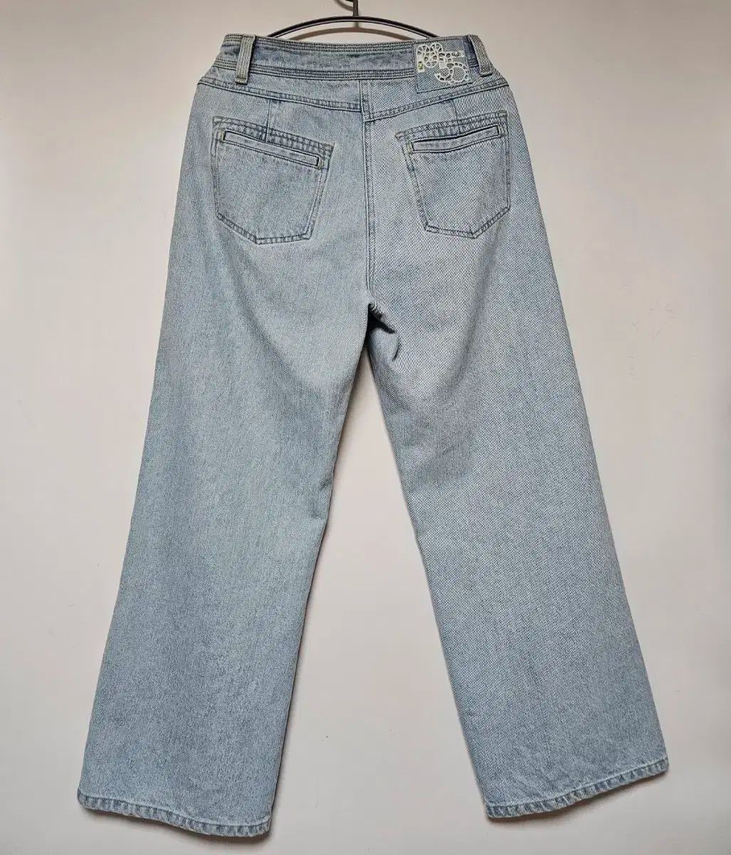 級 ハンサムマイン ライトブルー デニム ワイド パンツ