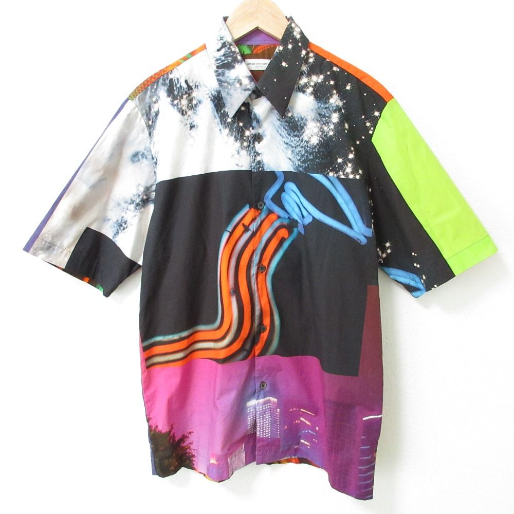 DRIES VAN NOTEN ドリスヴァンノッテン ネオンフォト 半袖シャツ 44 マルチ キッズ 古着