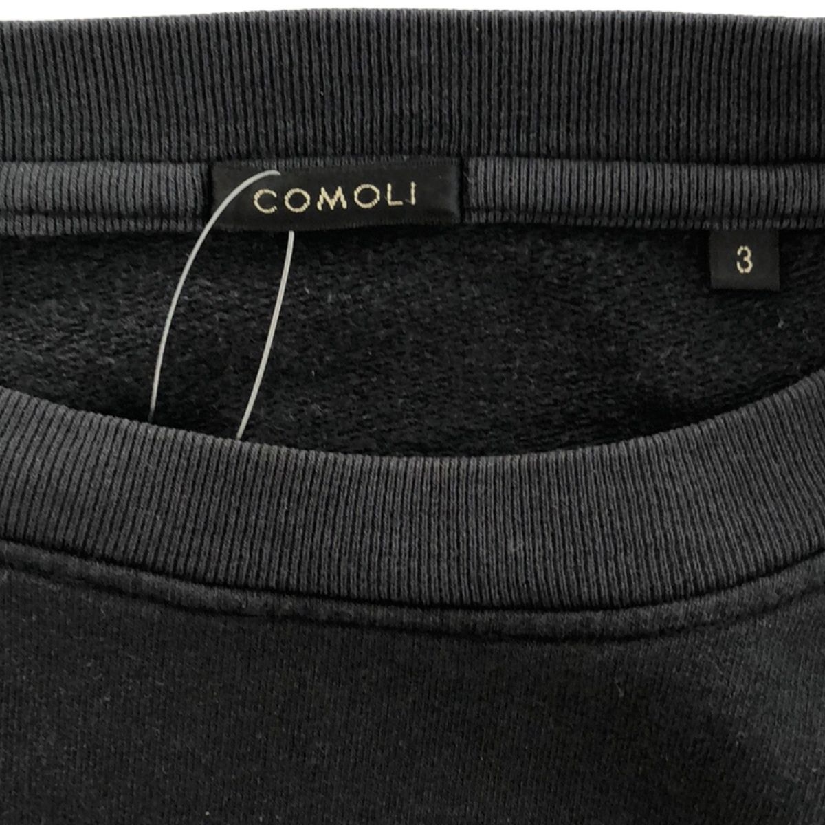 COMOLI 19aw インレイ起毛 長袖クルー チャコール サイズ2 COMOLI
