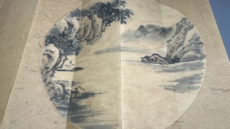 短冊 山水画