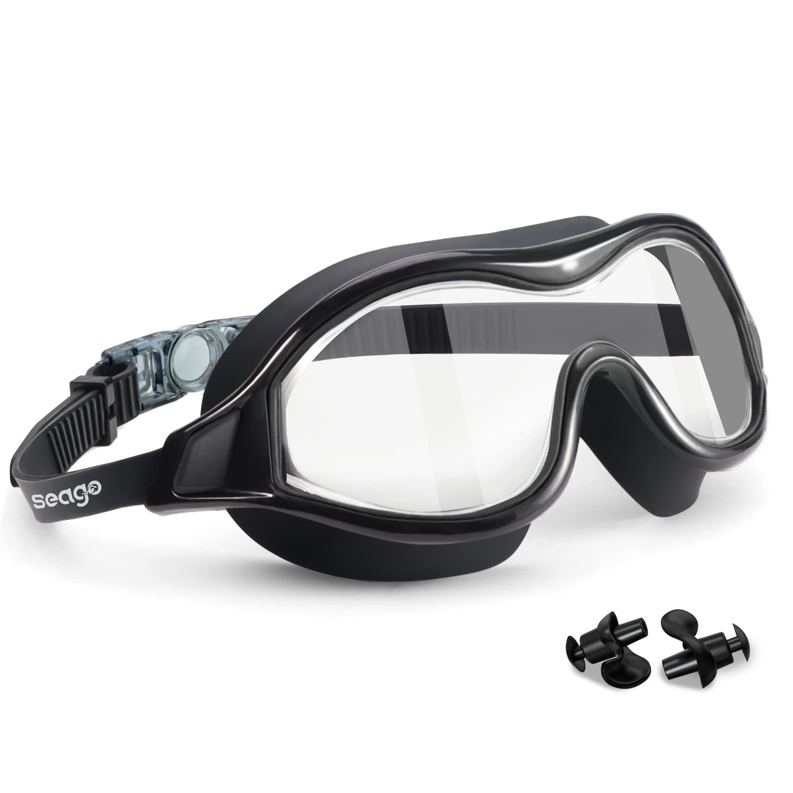 Swim Goggles No Leaking Anti-Fog Pool Goggles Swimming Goggles for Adult Men Women Youth， UV Protection 180 Clear Vision