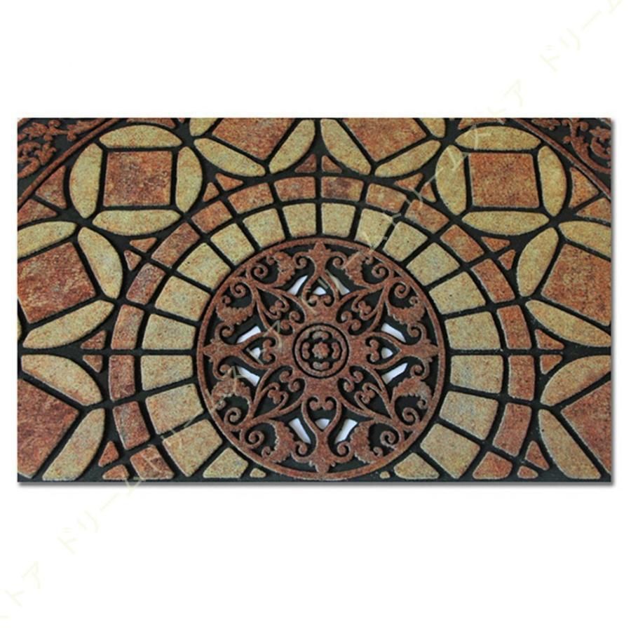 【人気商品】50x80cm半円形です玄関マット 屋内 室内用玄関マット 半円形ドアマット玄関フロアマット、防水フロア