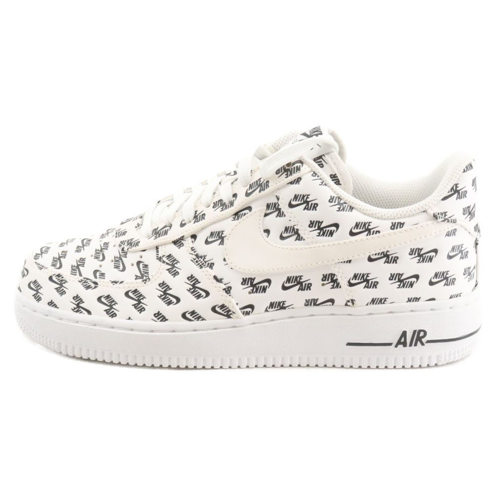 NIKE (ナイキ) AIR FORCE 1 07 QS ALL OVER LOGO エアフォース1 オールオーバーロゴ ローカットスニーカー ホワイト US8/26cm AH8462-100