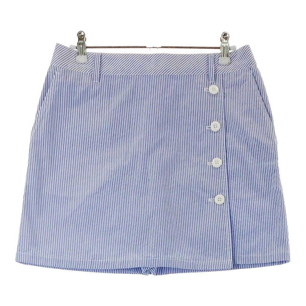 サイズ：L JUNu0026ROPE ジュン アンド ロペ  シアサッカー インナー付スカート  ブルー系 [240101381382]# ゴルフウェア レディース ストスト