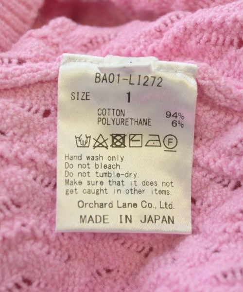 BABACO/ニット・セーター(薄手)/1/コットン/ピンク/BA01-LI272 babaco - babaco ババコ ニット・セーター M ピンク 【古着