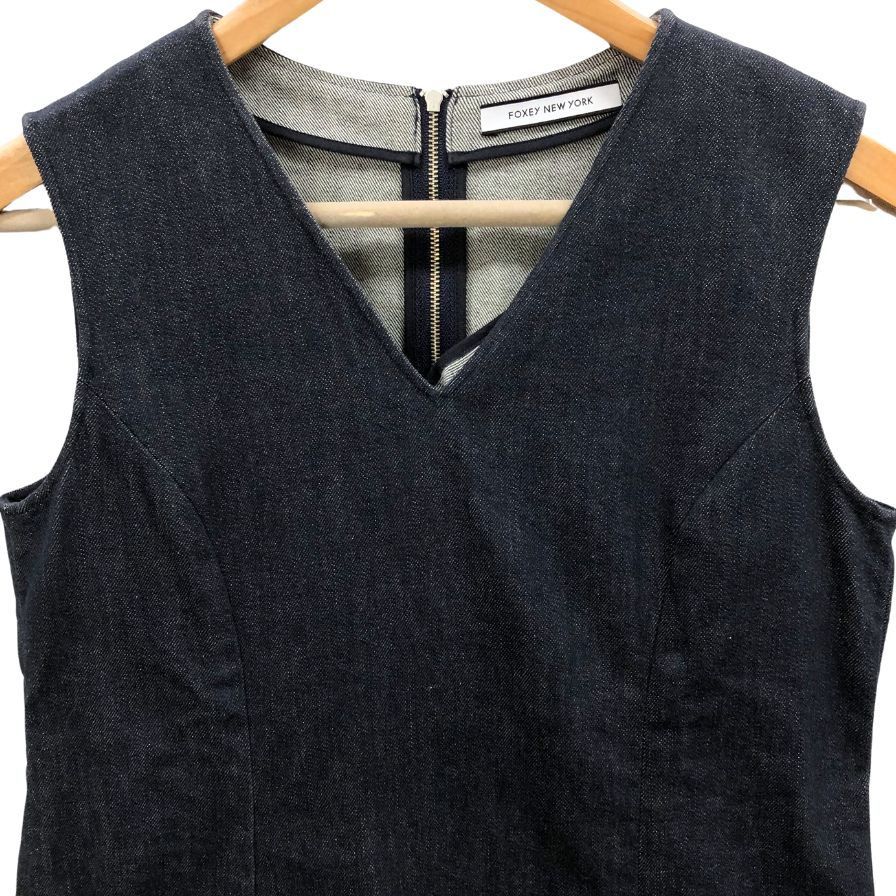 フォクシーニューヨーク　ノースリーブ フレアワンピース フォクシーニューヨーク ノースリーブワンピース フレア サイズ