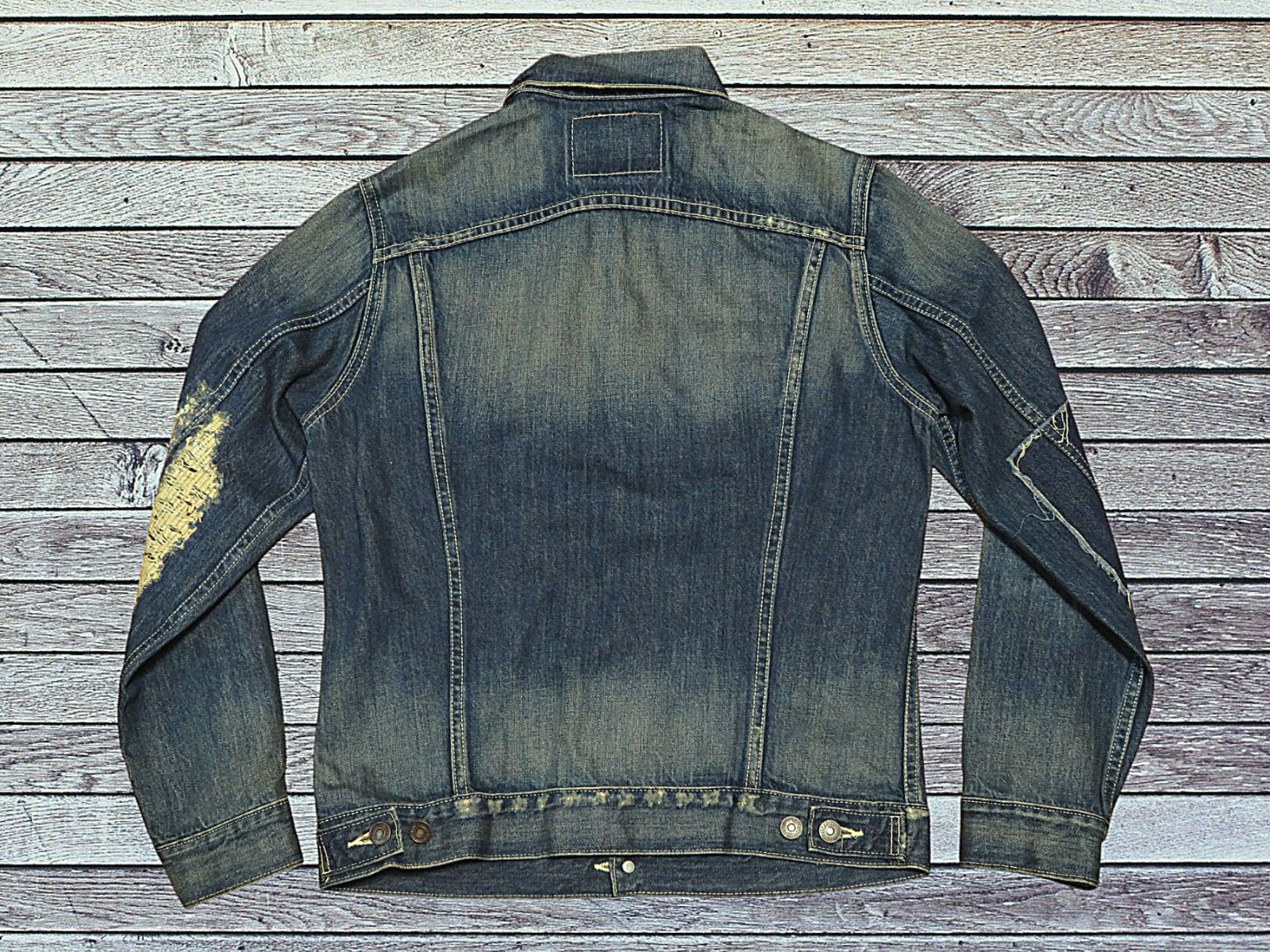 ✅️ リーバイス クラッシュ&リペア加工 70505-0049 デニムジャケット ✓リーバイス クラッシュ&リペア加工 70505-0049 デニム