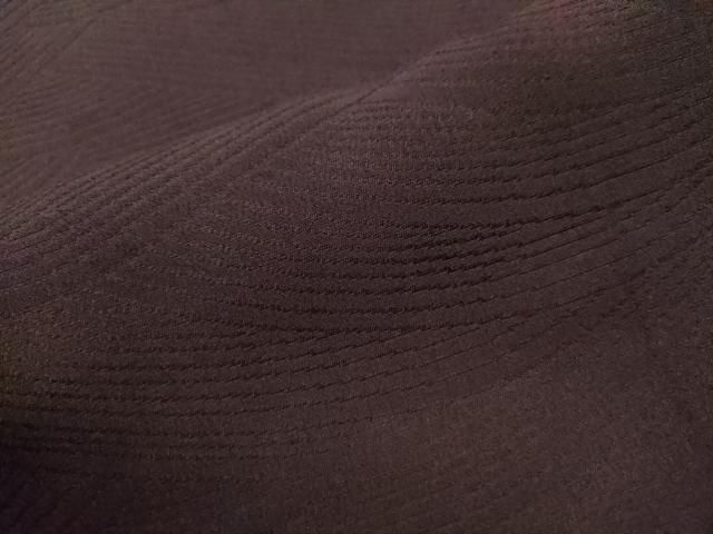 平和屋着物○上質な色無地 立波地紋 黒鳶色 正絹 逸品 CAAS7239yc