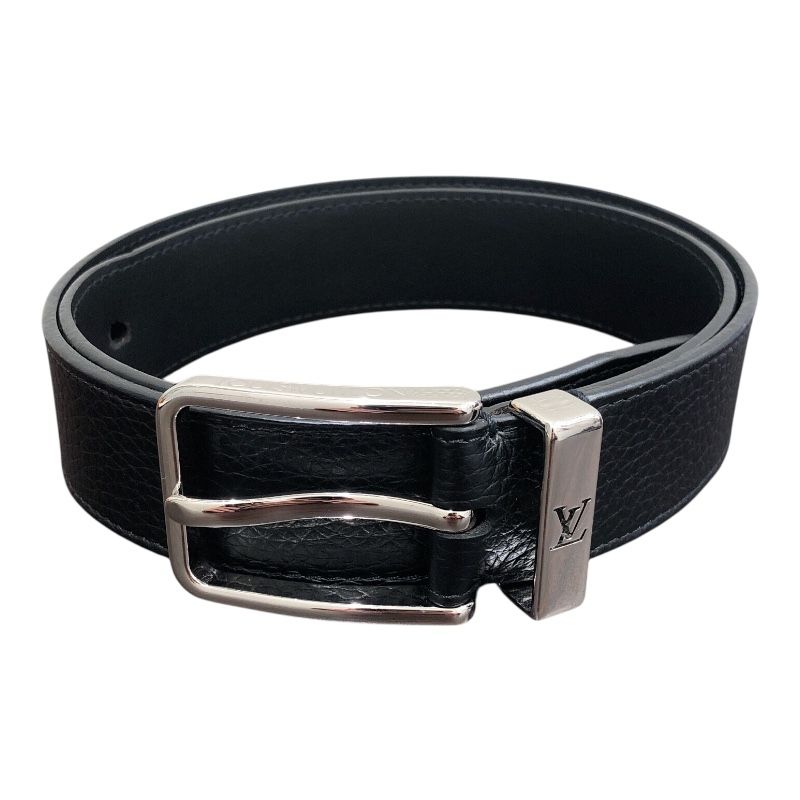 ルイ ヴィトン LOUIS VUITTON サンチュール ポンヌフ 35MM M6065 ブラック レザー|メタル メンズ ベルト