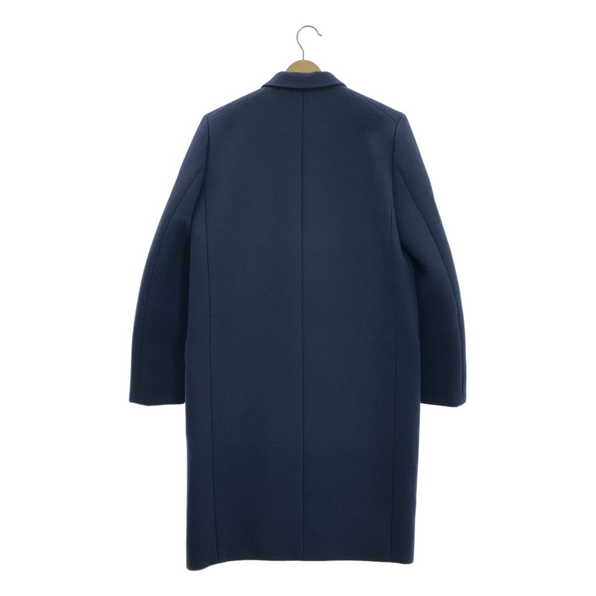 美品 CELINE フィービー期 ロングコート 42 ウール メルトン ネイビー AmeriCHARME FLARE LONG COATセリーヌフィービーネイビーコート