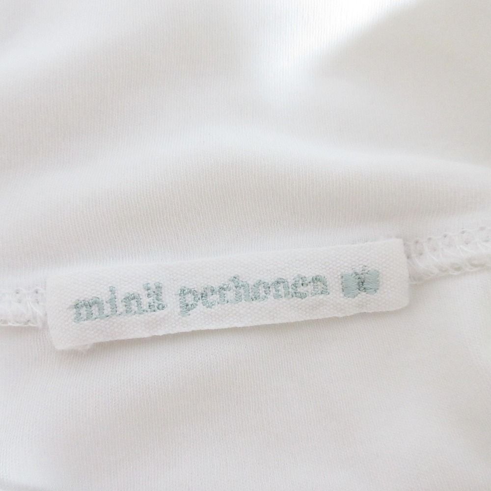 美品 mina perhonen ミナペルホネン arctic アークティック ちょうちょ 刺〓 襟付き ロングスリーブ カットソー 38 ホワイト レディース 古着 中古 美品 mina perhonen ミナペルホネン arctic アークティック