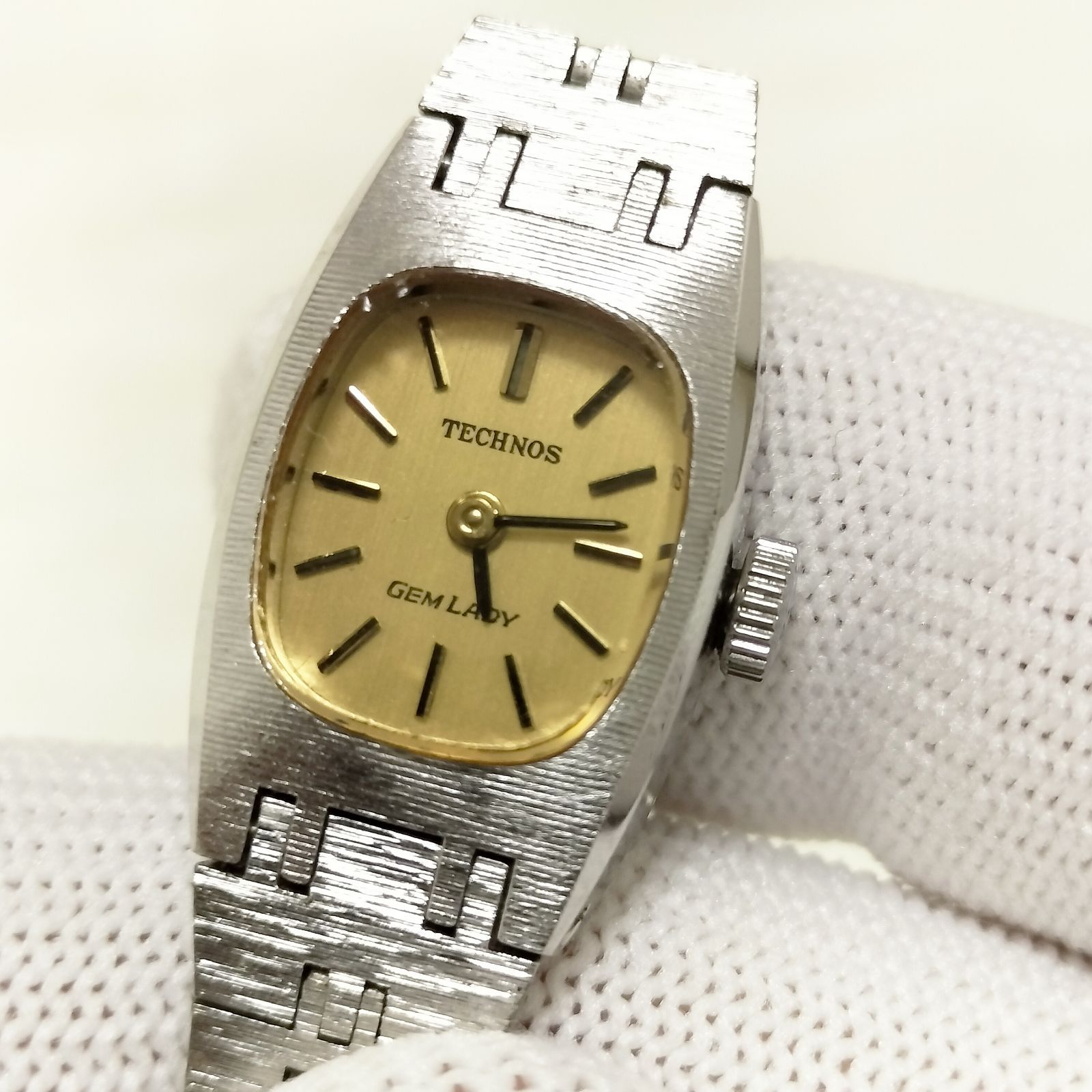 TECHNOS テクノス GEM LADY レディース 手巻き 腕時計 ヴィンテージ 