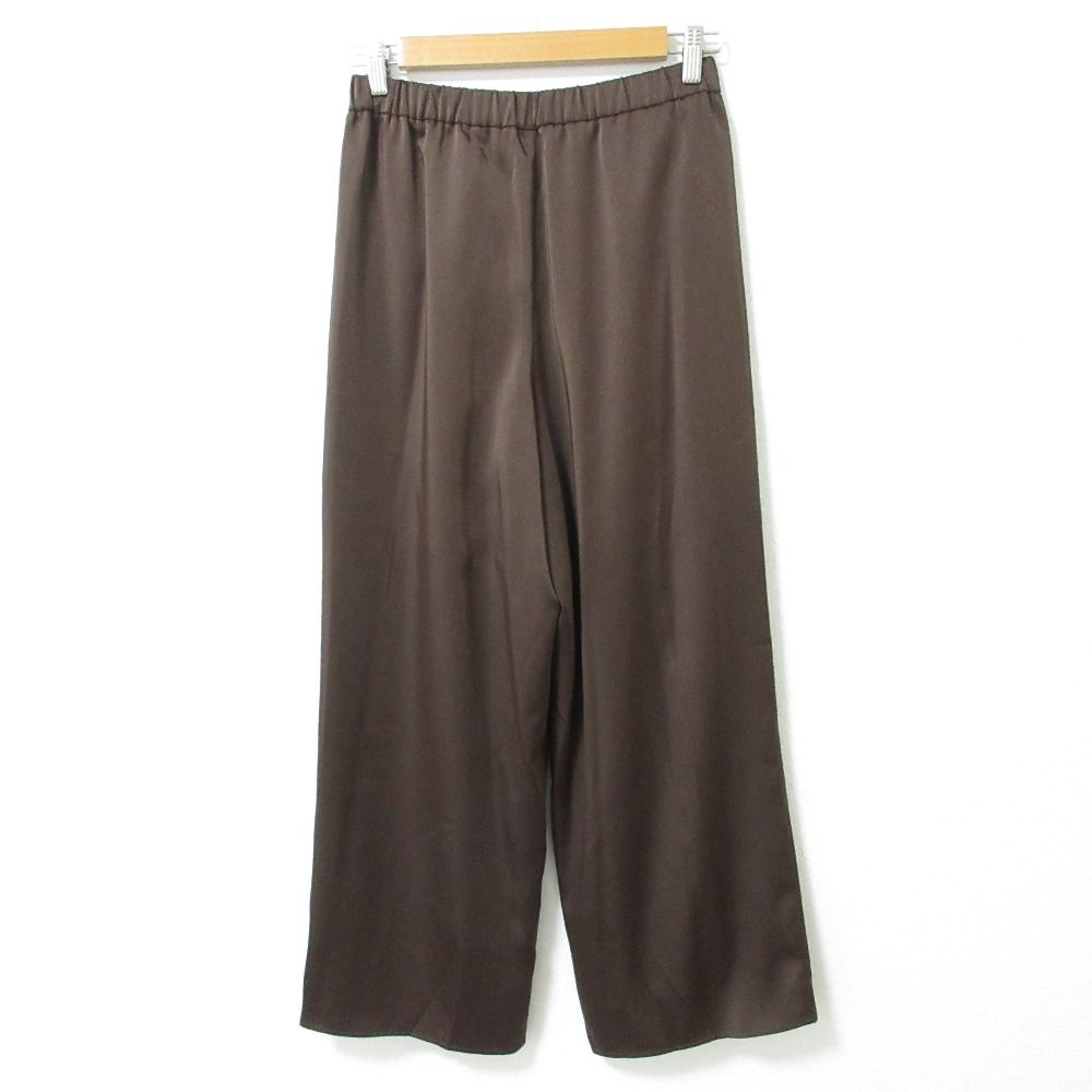 24AW FRAMeWORK フレームワーク サテンストレッチイージーパンツ ワイドパンツ 24030220613040 サイズ38 ブラウン レディース 古着