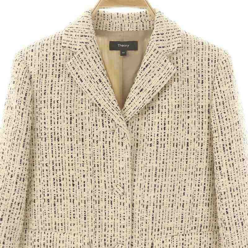 セオリー Theory HATCH TWEED LS CROP JKT NB テーラードジャケット  