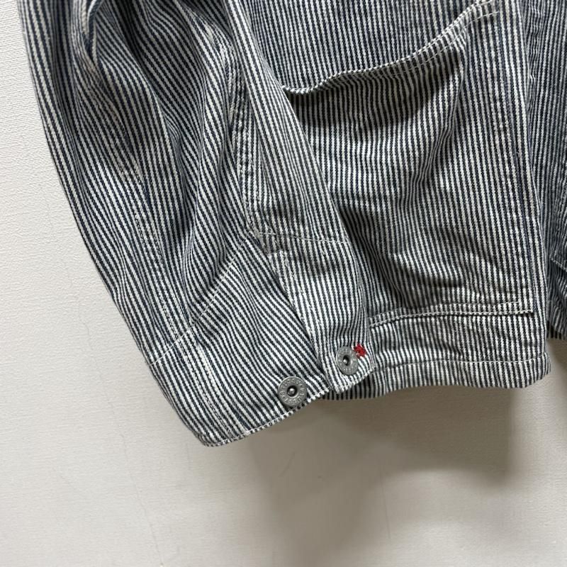 STUSSY / ヒッコリーワークジャケット / カバーオール / 刺繍ロゴ / L 