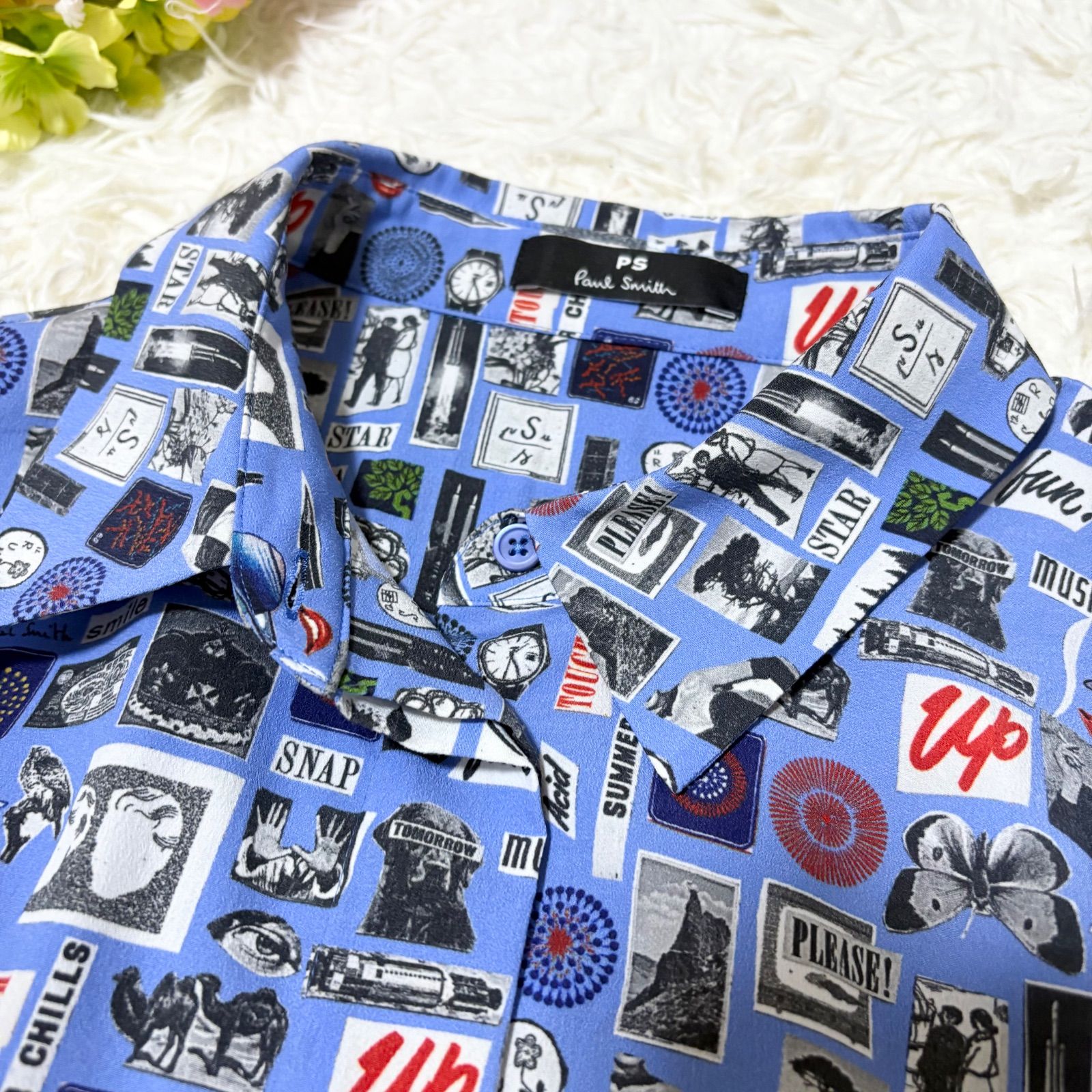 極美品】ポールスミス ロングシャツワンピース フォトプリント