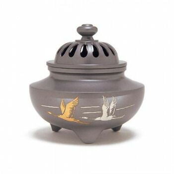 日本香堂 香炉 玉利久双鶴 高岡銅器 79712