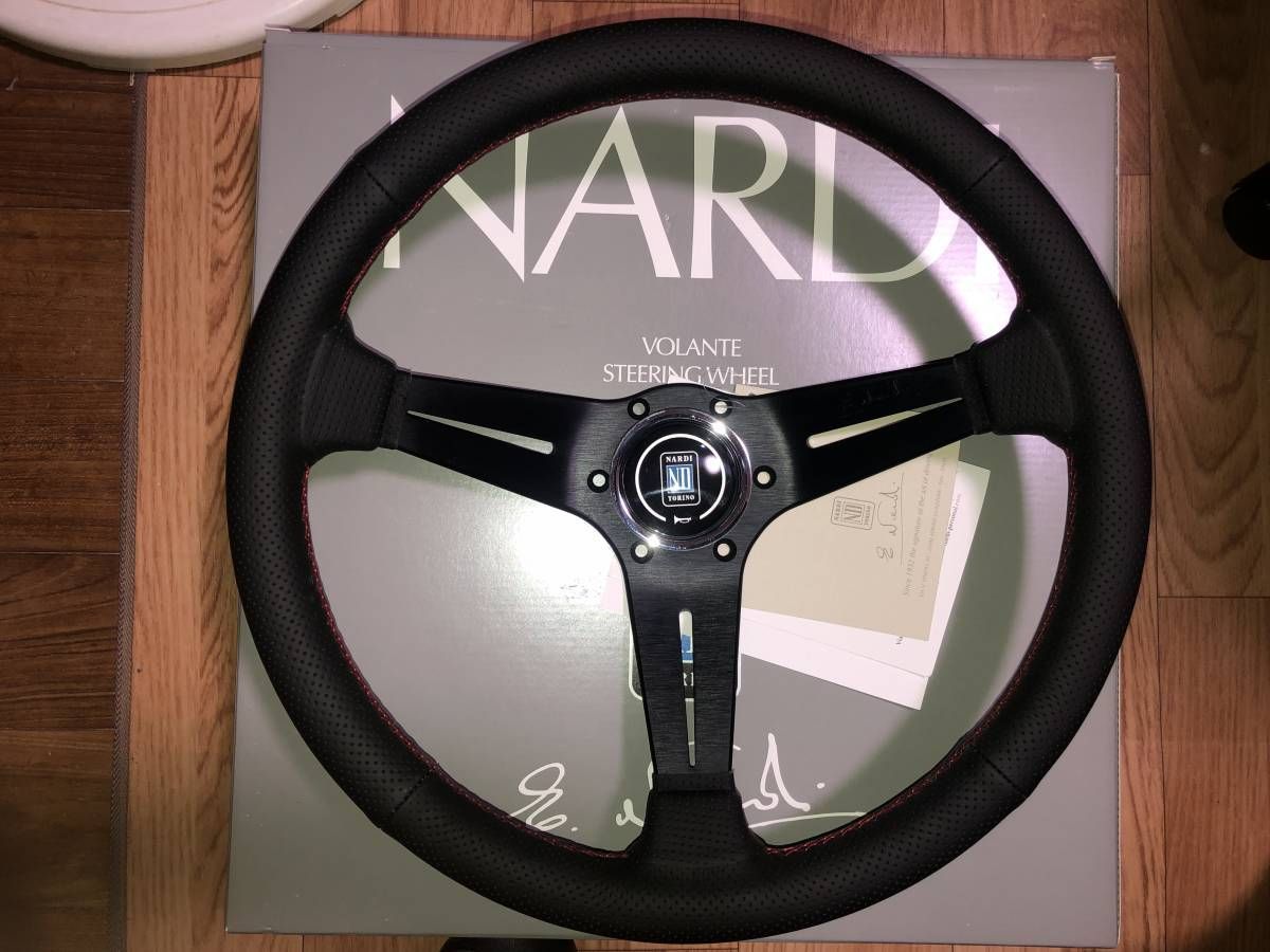 ☆送料無料 ナルディ NARDI ラリー350 N755 パンチングレザー レッド