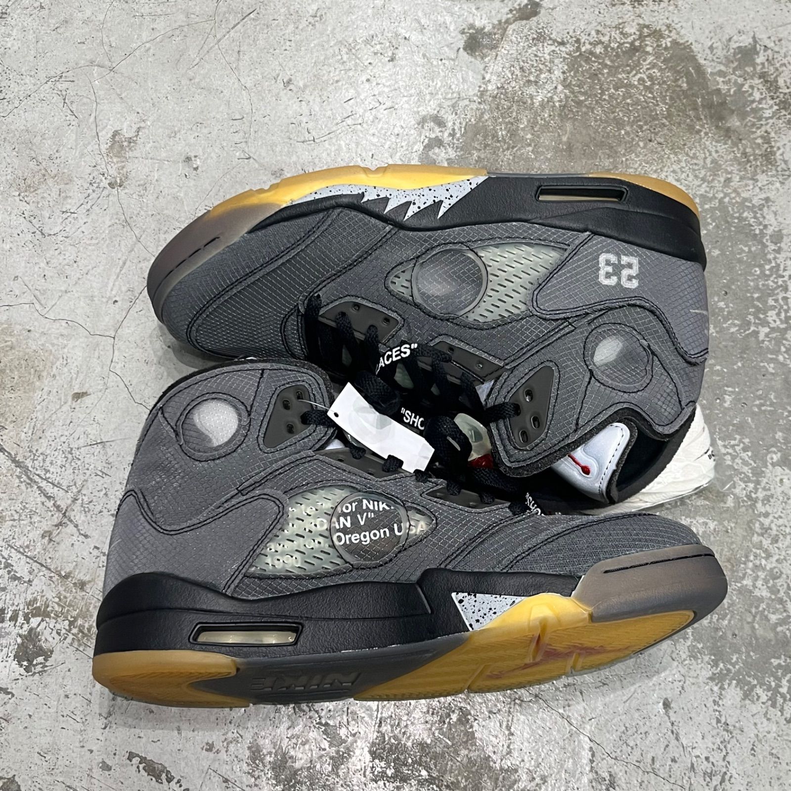 NIKE AIR JORDAN 5 RETRO SP OFF WHITE BLACK FIRE RED-MUSLIN エア 