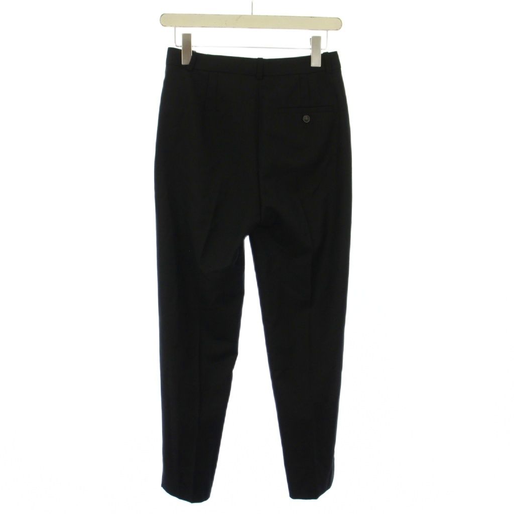 セオリー Theory 24AW sleek flannel hm taper pant wj スラックスパンツ ジップフライ ストレッチ 無地 ウール 00 黒 ブラック 01-4306410 BB