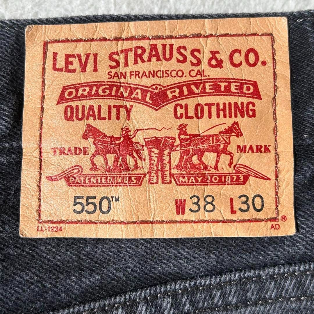 古着 00s USA Levi's リーバイス550 RELAXED FIT ブラックデニム