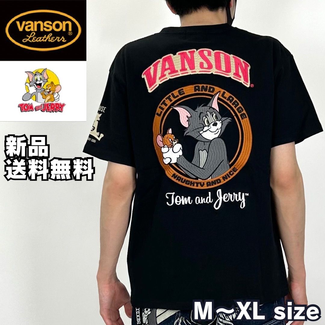 TOM&JERRYコラボ 天竺半袖TEE サークル】VANSON バンソン コラボ トム&ジェリー トムジェリ 半袖Tシャツ バイク バイカー  ツーリング ユニセックス short sleeve 刺繍 TJV-2430 Black ブラック 送料無料 - メルカリ