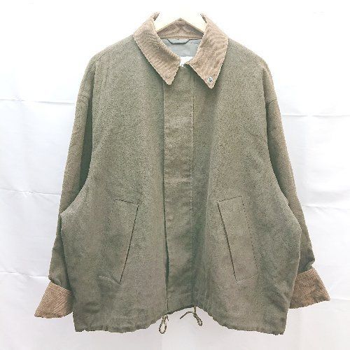 CITEN シテン ジップアップ コーデュロイ素材 異素材 長袖 ジャケット ブルゾン サイズ表記なし カーキ メンズ E 【1304050025822】