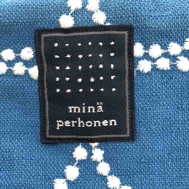 mina perhonen / ミナペルホネン | 2000-01 a/w | tambourine egg bag ハンドバッグ | ブルー/ホワイト | レディース