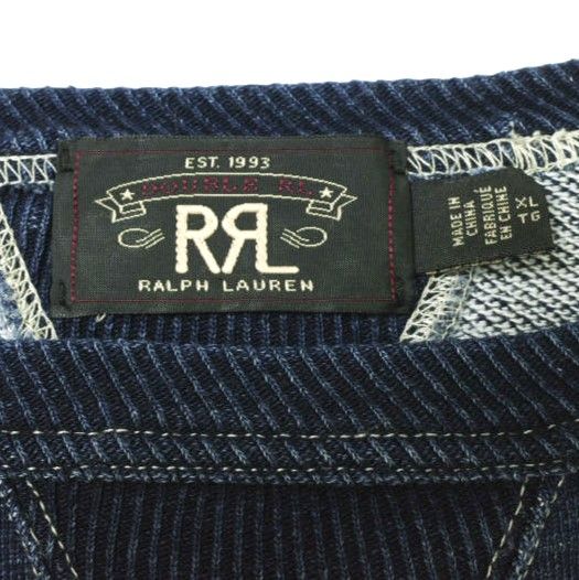 RRL ダブルアールエル Distressed Terry Sweatshirt インディゴ
