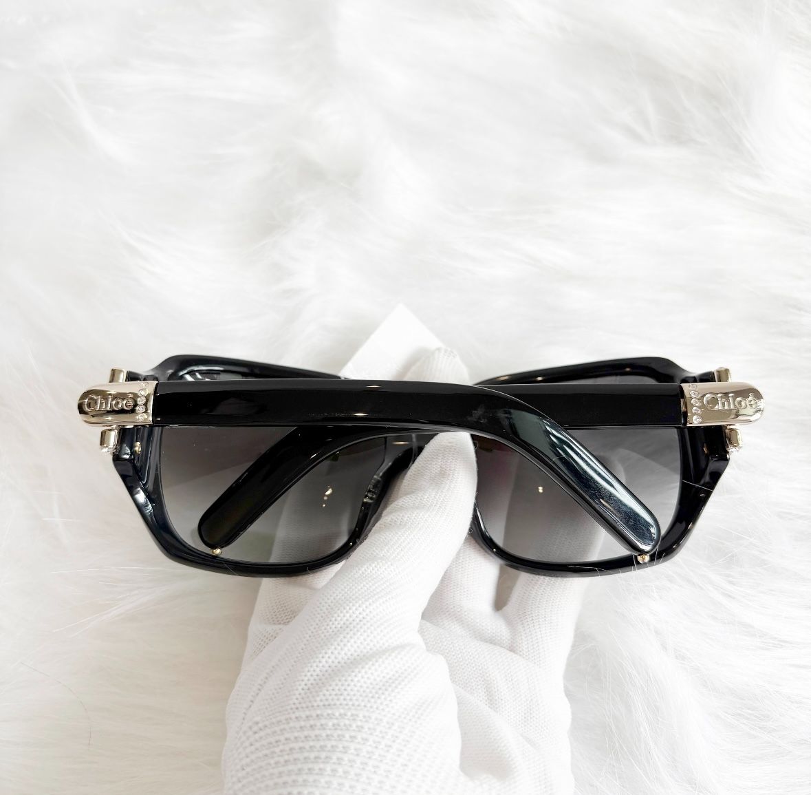 美品】Chloé（クロエ） サングラス CL 2273-B ブラック ゴールド金具