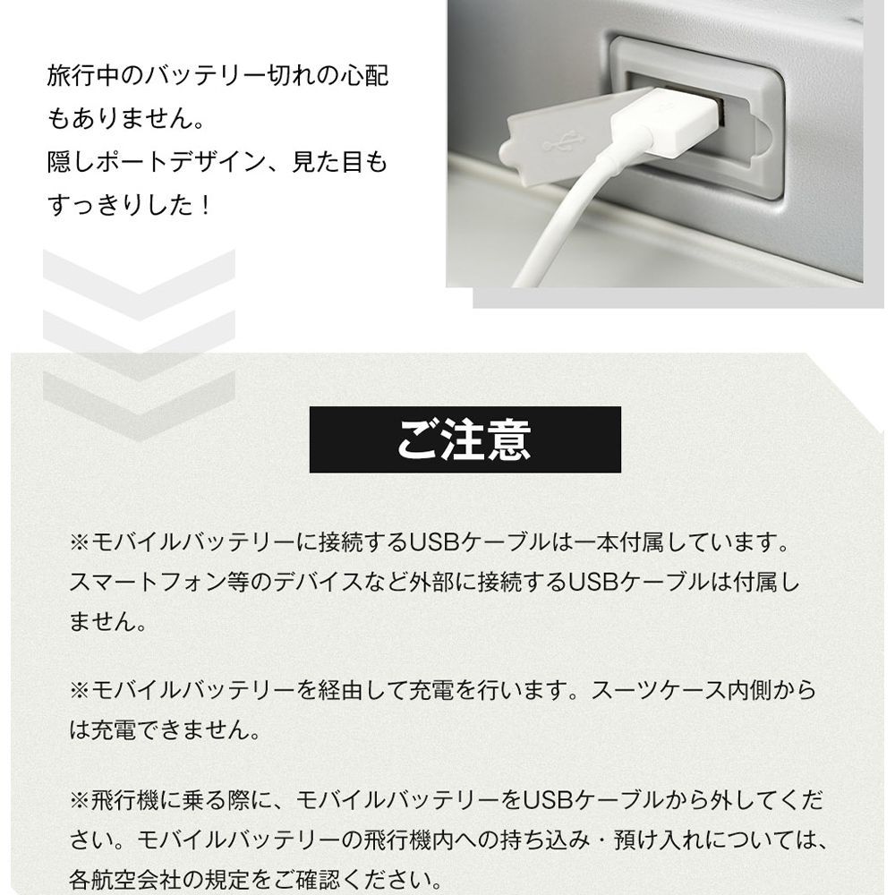 スーツケース｜Mサイズ｜アルミ｜USB｜4-7日｜ ｜N510P173158D