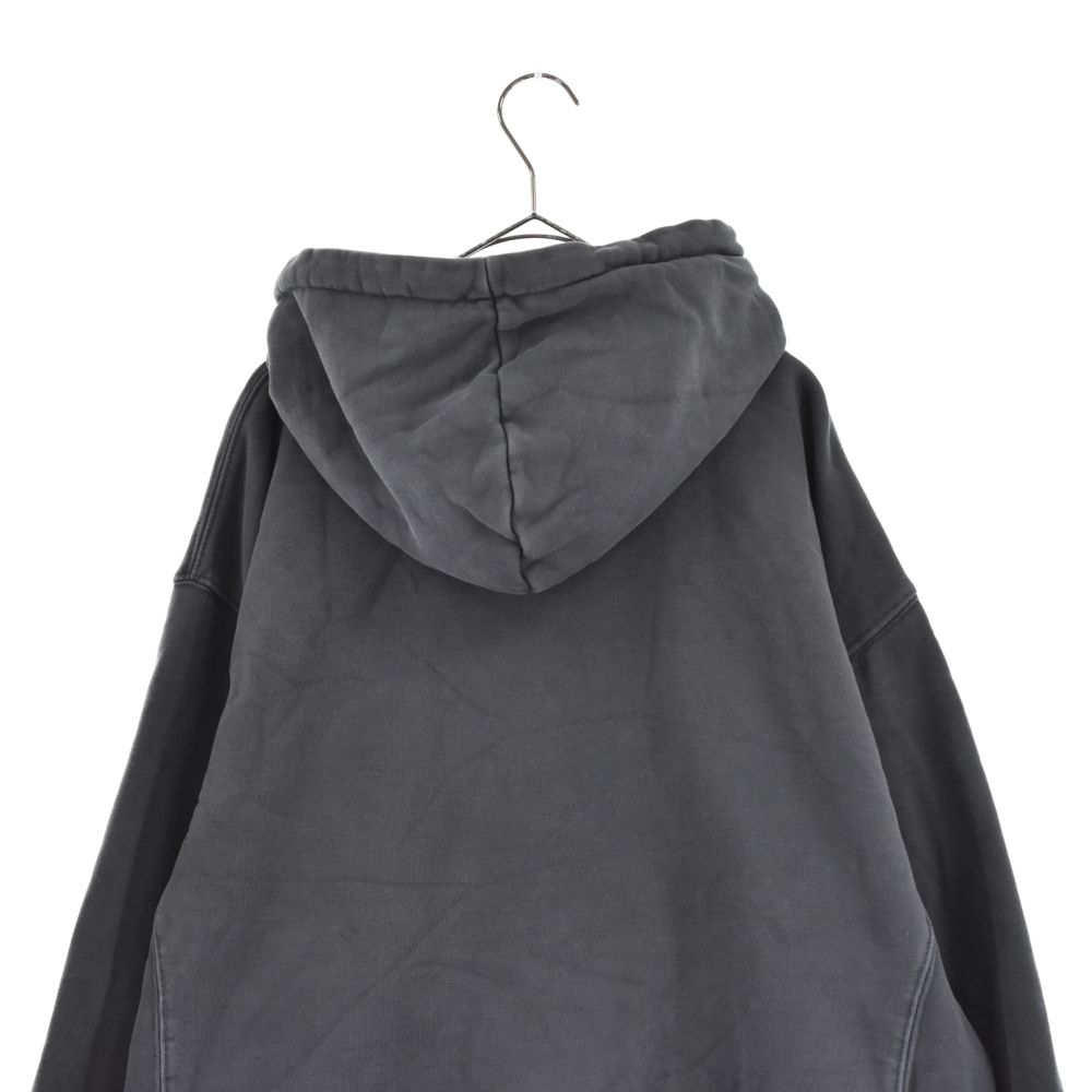 KITH キス 20AW WILLIAMS III HOODIE OVERDYE KH2559 ウィリアムズ フーディ ボックスロゴプルオーバーパーカー チャコールグレー