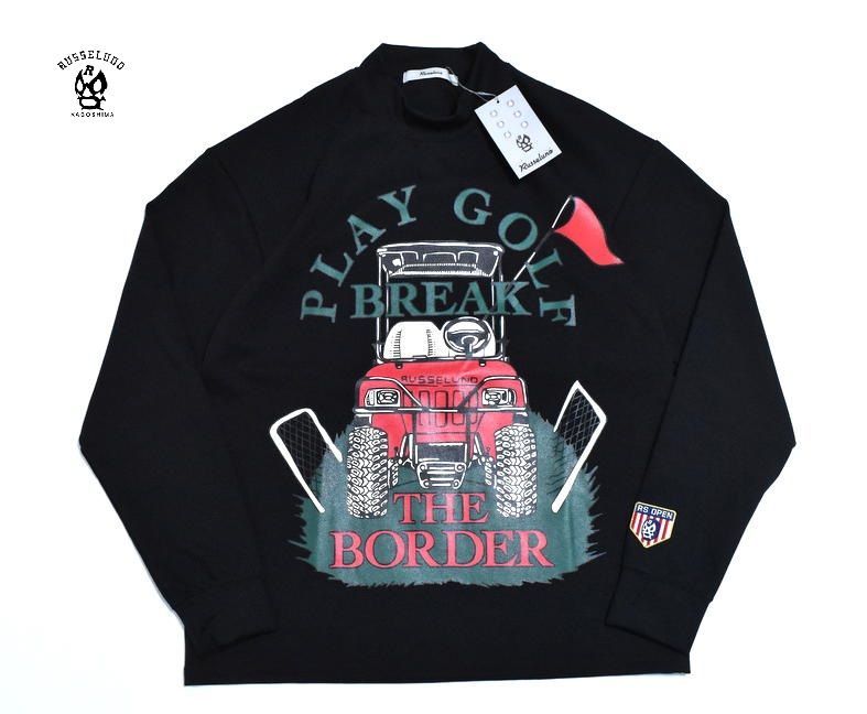 ラッセルノ ゴルフ バギーカート ルーズフィット モックネック ブラック XL6 ラッセルノ ゴルフ バギーカート ルーズフィット モックネック