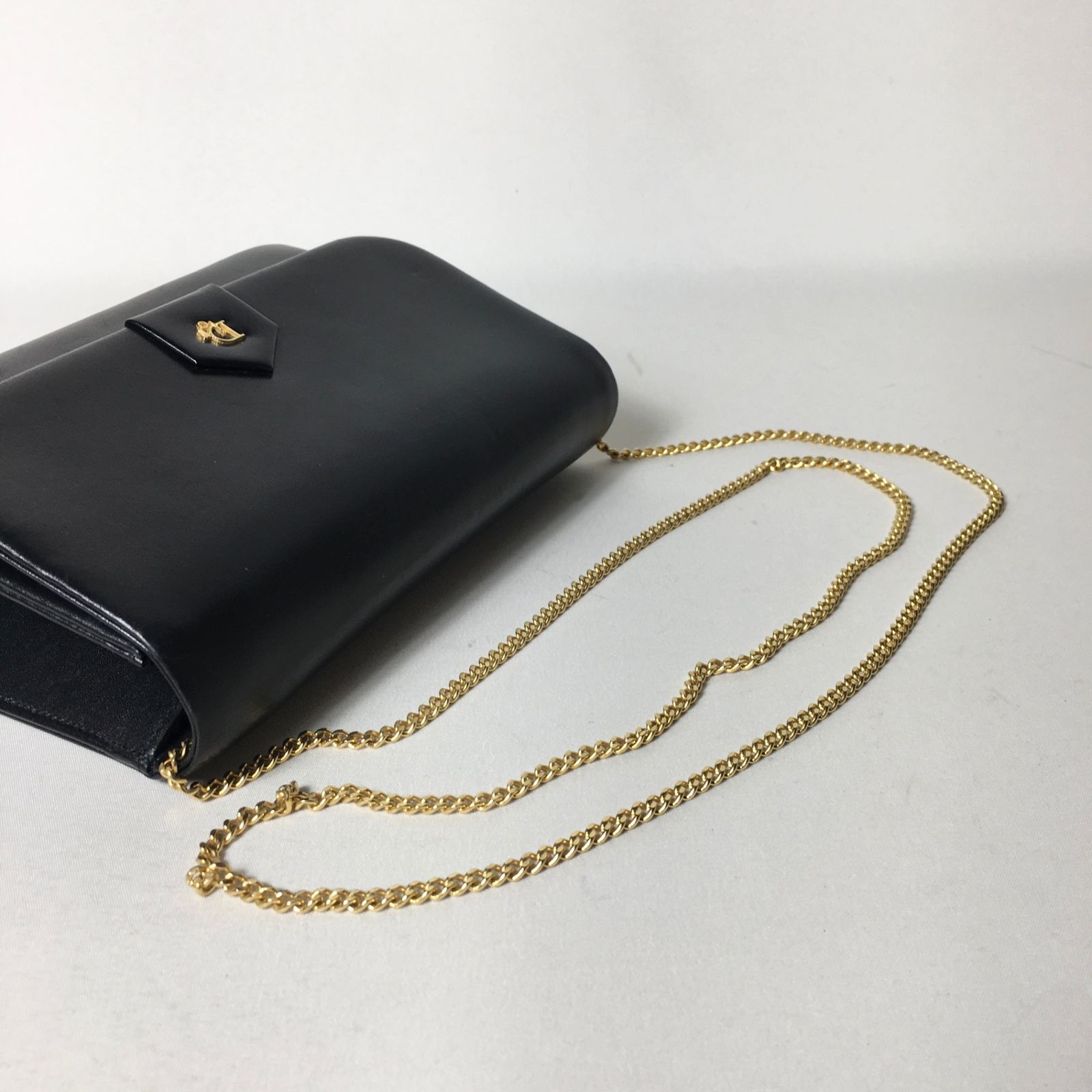 2508-221｜ディオール ショルダーバッグ ブラック ロゴ金具 チェーン 2508-221｜ディオール ショルダーバッグ ブラック ロゴ金具