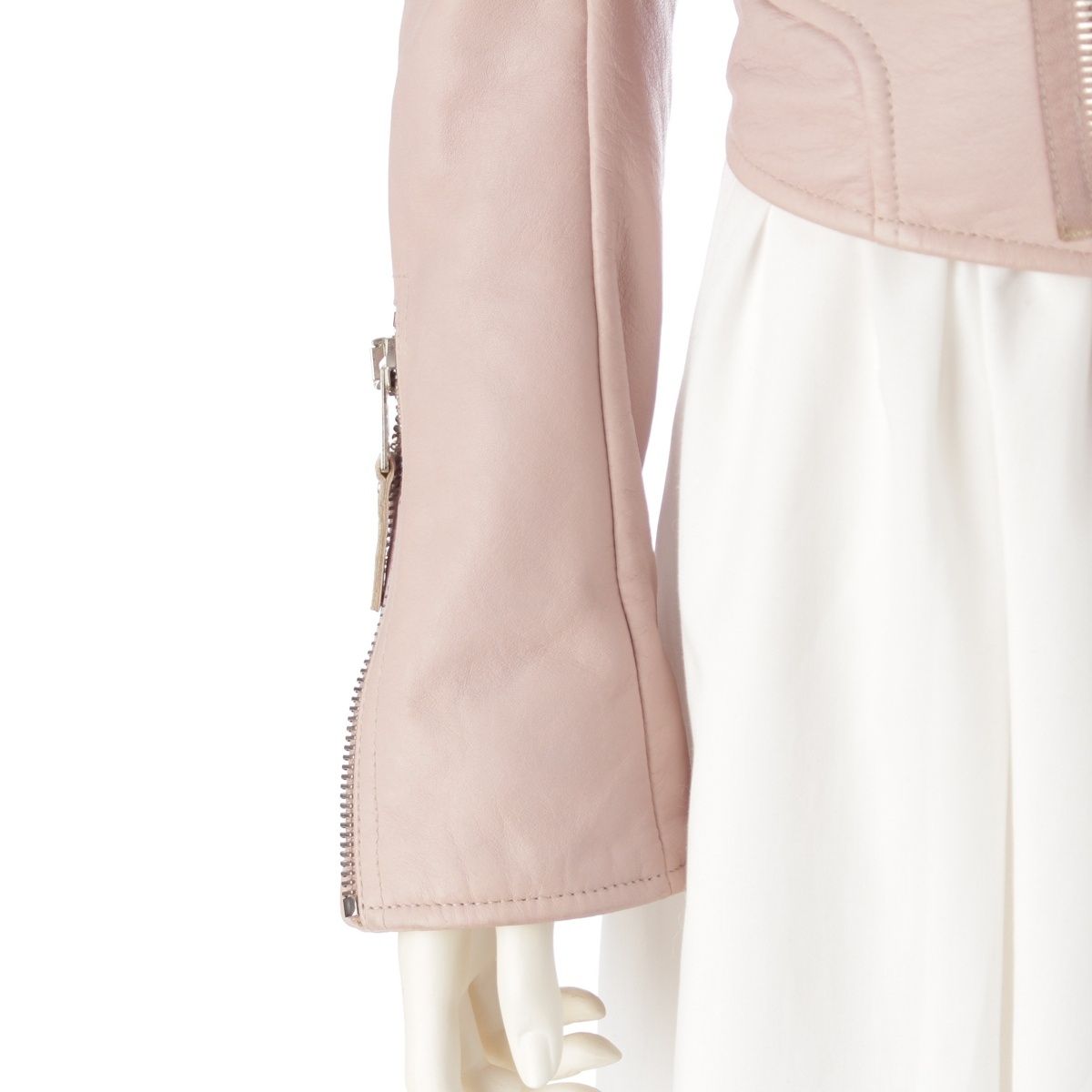 バレンシアガ 13年 ラムスキン レザー ダブル ライダースジャケット アウター 256302 ピンク 36 SIROKUMA-CORPORATION_COM